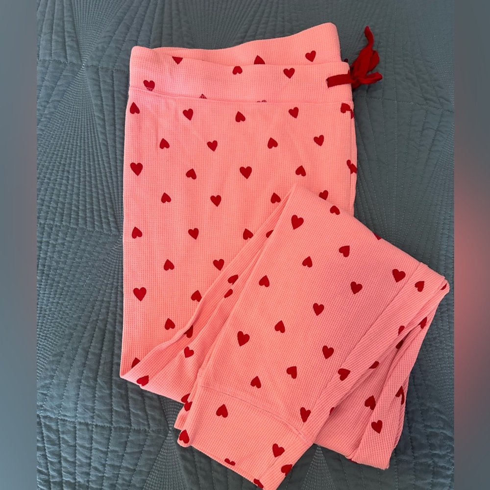 Adore Me, Muriel 3X, pink with red hearts, pajama set.
